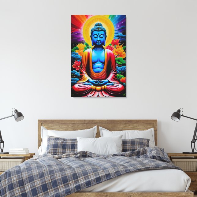 Buddha Luminous Awakening Canvas Print (Insitu(Bedroom))