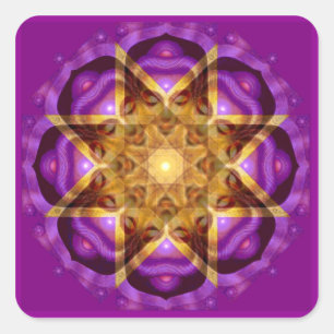 Buddha Mandala Art Square Sticker