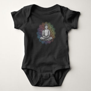 Buddha Mandala Yoga Spiritual Buddhism Baby Bodysuit