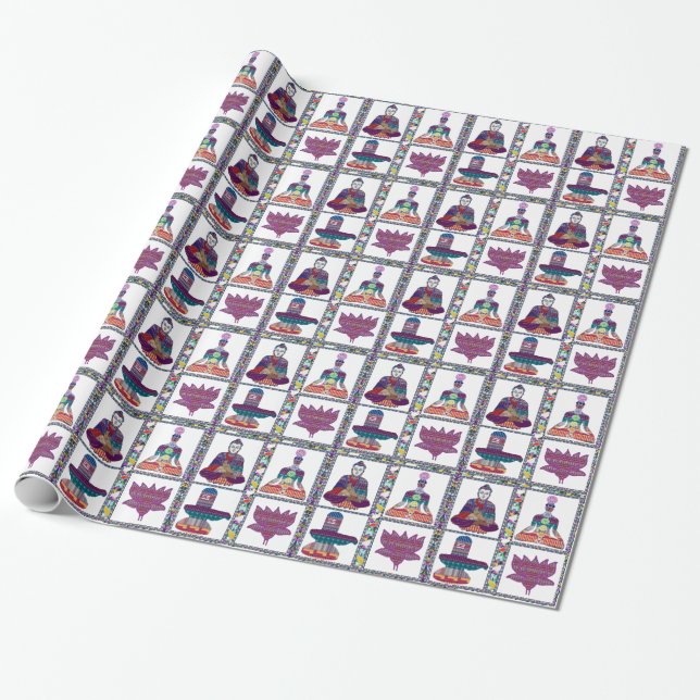 BUDDHA Master Yoga Spirit Lord Teacher Meditation Wrapping Paper (Unrolled)