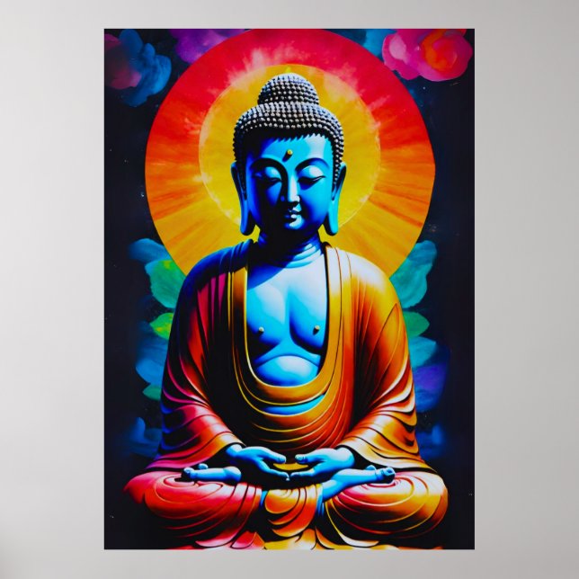 Buddha Meditates  Poster (Front)