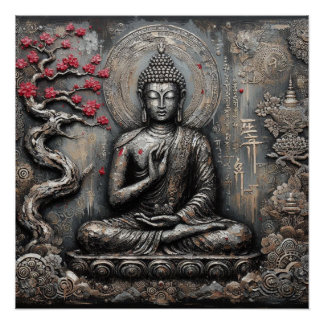 BUDDHA MEDITATING AP #14 POSTER