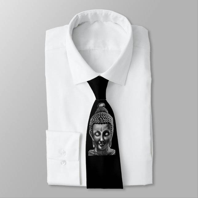Buddha, Men's Neck Tie (Tied)