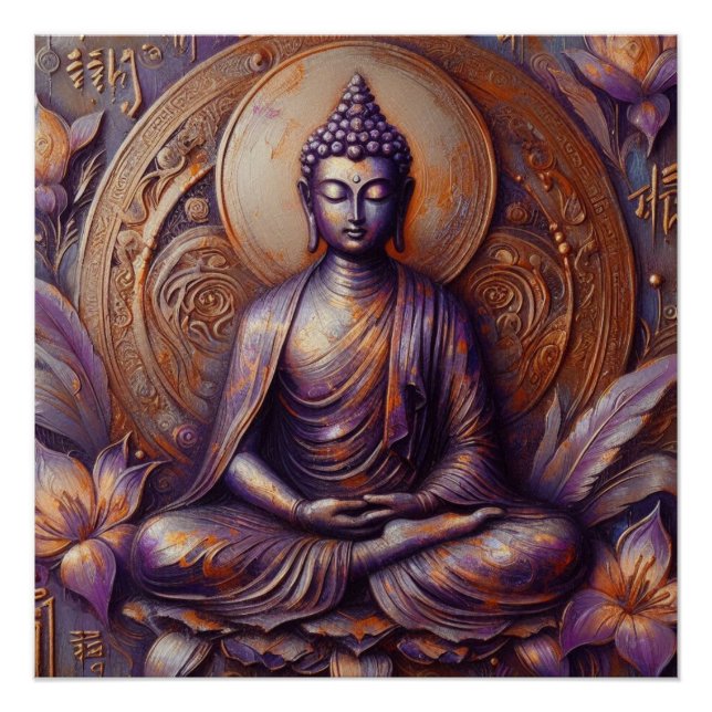 BUDDHA METALLIC PAINT ART #19 POSTER (Front)