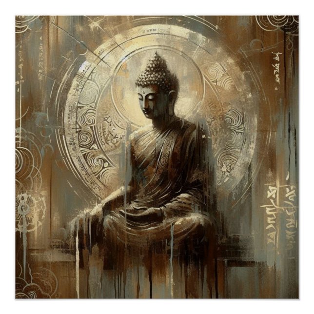 BUDDHA METALLIC PAINT ART #20 POSTER (Front)