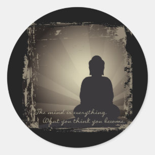 Buddha Mind Is Everything Classic Round Sticker
