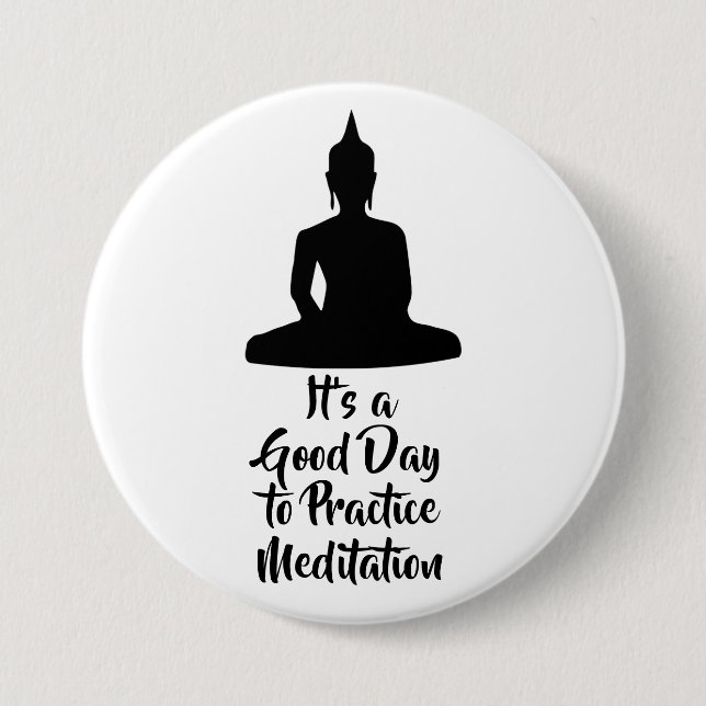 Buddha Mindfulness Meditation Motivation 7.5 Cm Round Badge (Front)