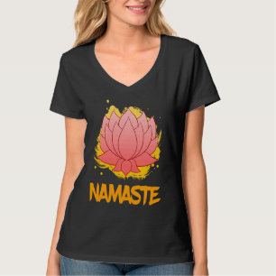 Buddha Monk Namaste Praying Lotus Blossum Flower B T-Shirt