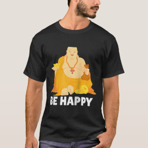 Buddha Monk Namaste Praying Pray Smile Happy Laugh T-Shirt