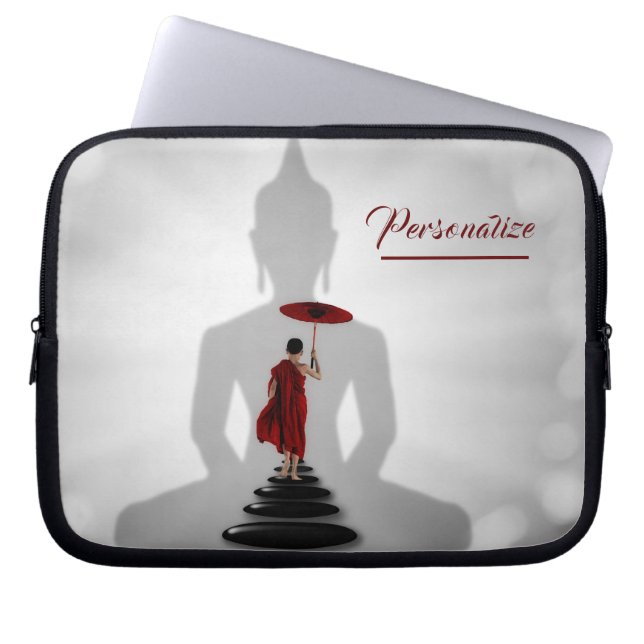 Buddha Monk Zen Meditation Personalise Laptop Laptop Sleeve (Front)