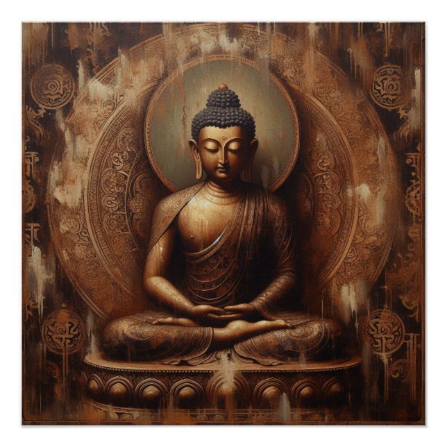BUDDHA OIL PAINTING #10 POSTER (Front)