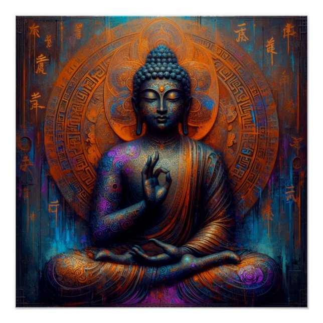 BUDDHA OIL PAINTING #19 POSTER (Front)