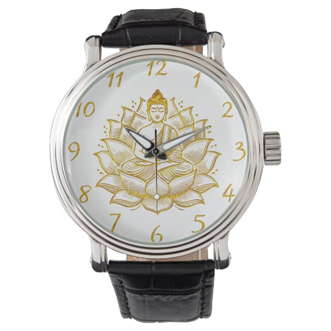 Buddha on Lotus Flower.  Watch (Front)