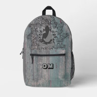 Buddha on Rustic Wood OM Print Cut Sew Bag