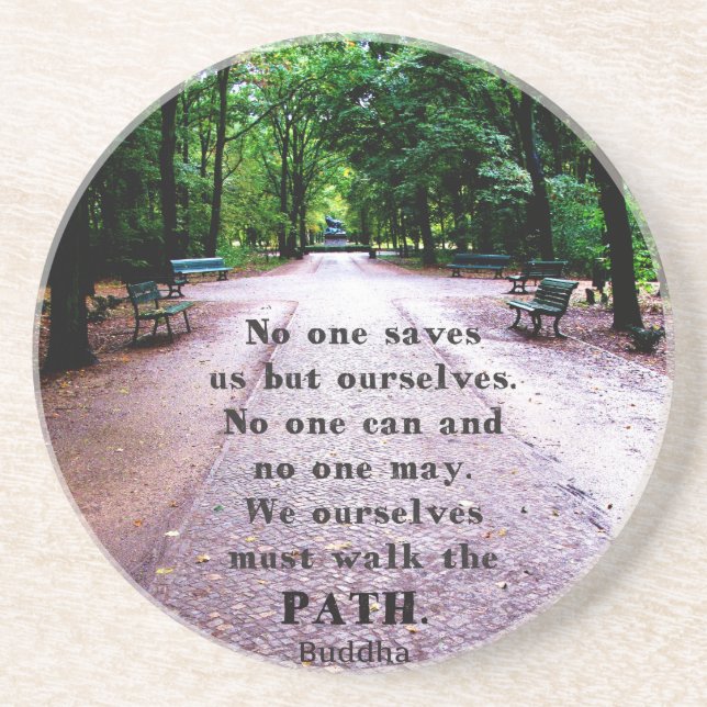 Buddha Path Quote Coaster (Front)