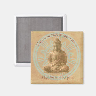 Buddha - Path To Happiness Mandala Magnet