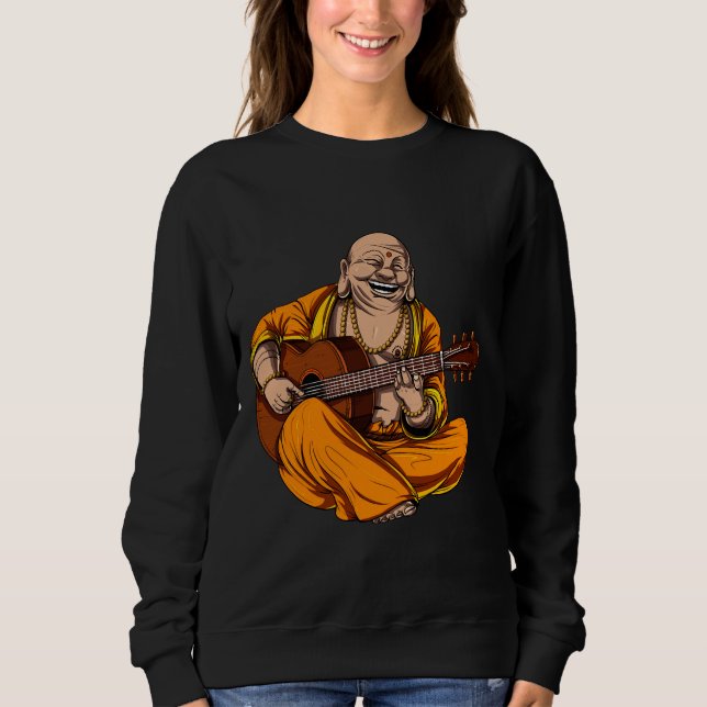 Buddha Playing Guitar Sweatshirt (Front)