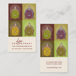 Buddha Pop Art Modern Zen Spa Retreat Profile Card