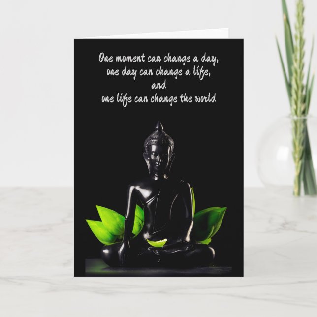 Buddha Quote 2 customisable greeting card (Front)