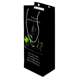 Buddha Quote 3 wine gift bag