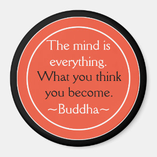Buddha Quote Black Orange Inspirational Magnet