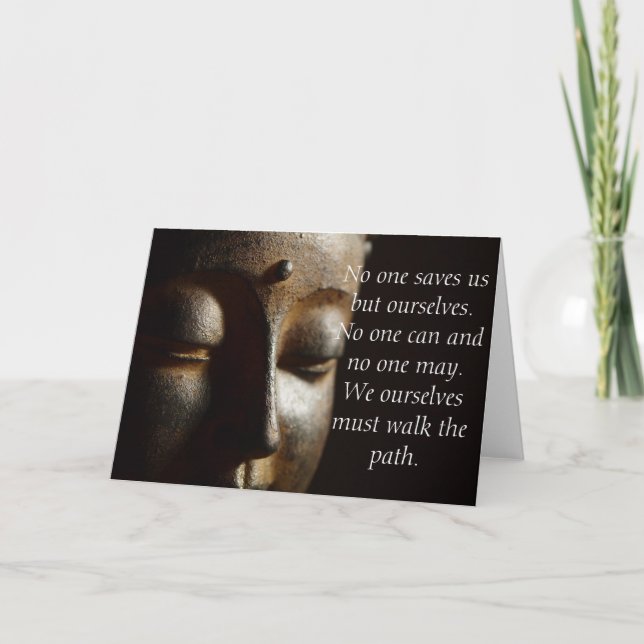Buddha Quote: Inspirational Card (Front)