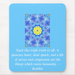 Buddha quote inspirational yoga meditation art mouse pad