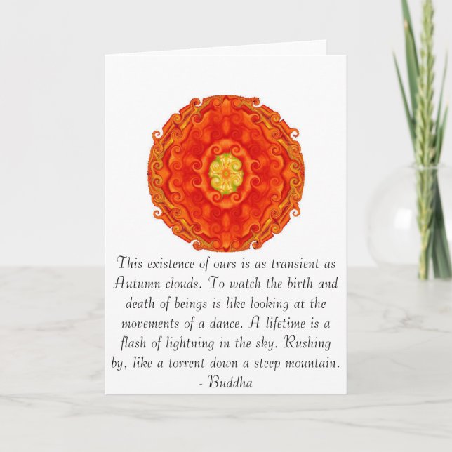 Buddha quote inspire motivational card (Front)
