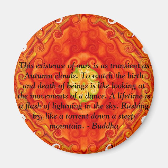 Buddha quote inspire motivational magnet (Front)