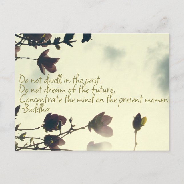 Buddha quote on the past postcard (Front)