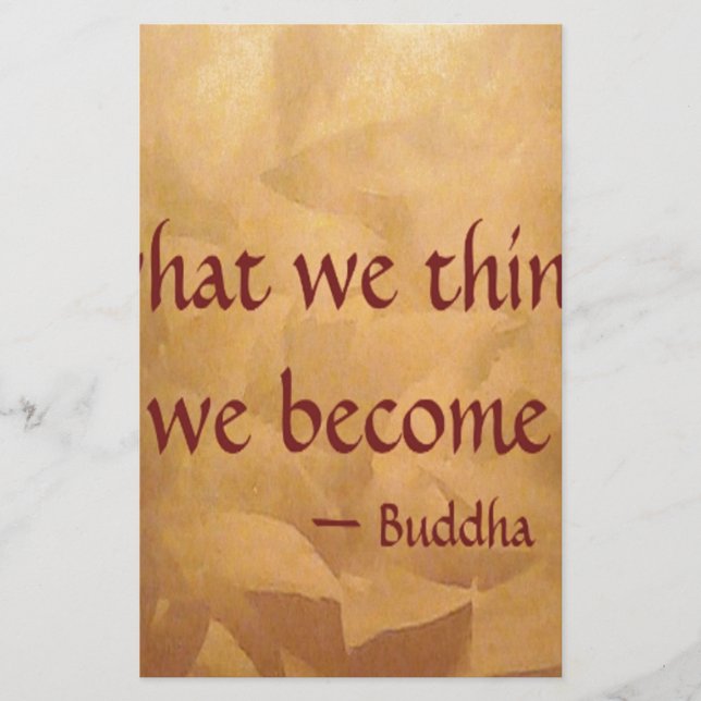 Buddha Quote; What We Think We Become (Front)