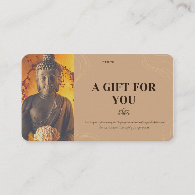 Buddha Quotes A gift for you Personalised Gift Business Card (Front)