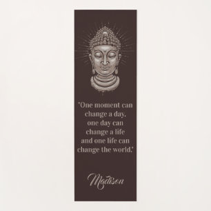 Buddha Quotes custom name reversible yoga mat
