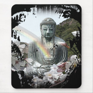 buddha rainbow mouse pad