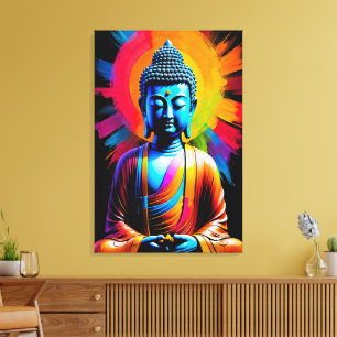 Buddha - Rays of Tranquil Canvas Print