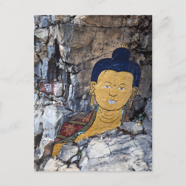 Buddha Rock Painting Postcard (Front)