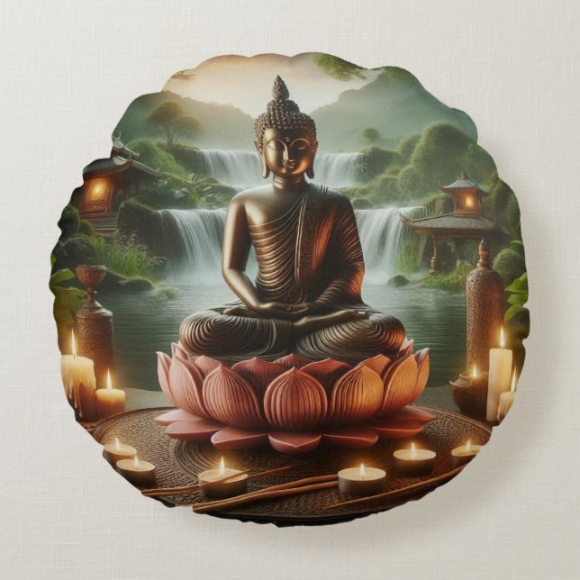 Buddha Round Cushion (Front)
