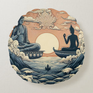 Buddha Round Cushion