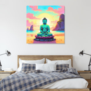 Buddha’s Sunset Reflection Canvas Print