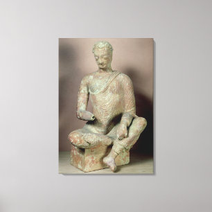 Buddha seated in meditation, from Fondukistan Canvas Print