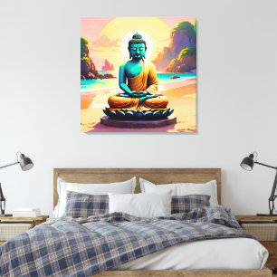 Buddha - Serene Shores of Enlightenment Canvas Print