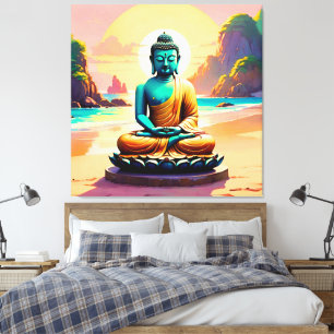 Buddha - Serene Shores of Enlightenment  Canvas Print