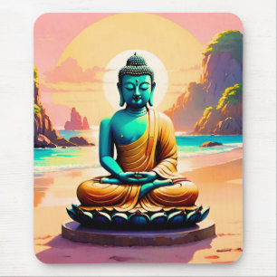 Buddha - Serene Shores of Enlightenment Mouse Pad