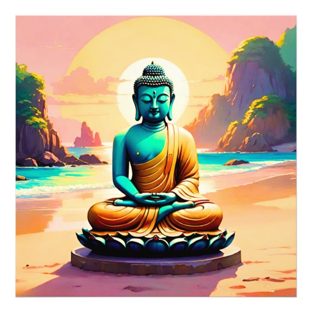 Buddha - Serene Shores of Enlightenment  Photo Print (Front)
