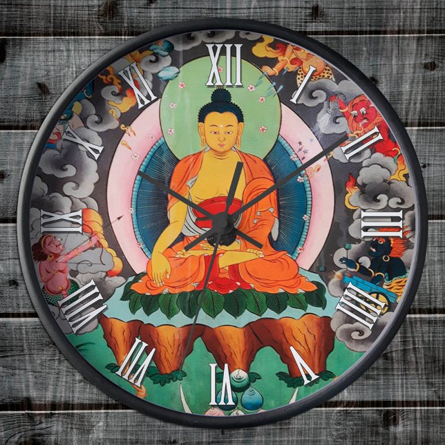 Buddha Shakyamuni, Nepal, Tibetan Buddhism Round Clock (Creator Uploaded)