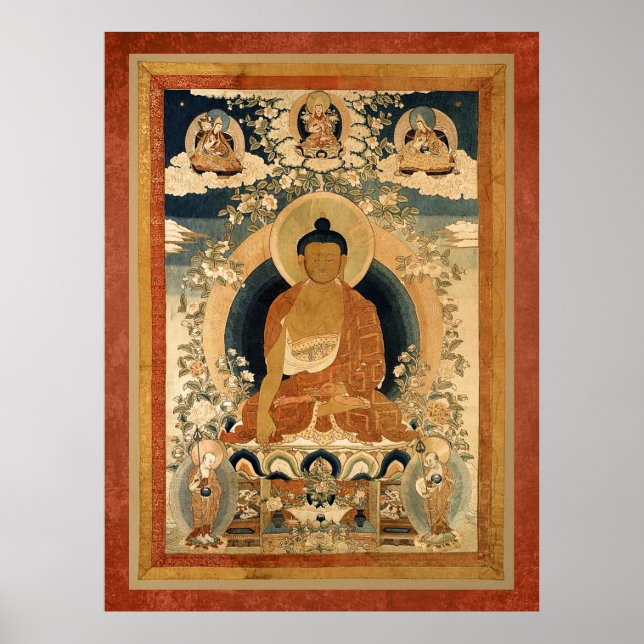 Buddha Shakyamuni Thangka Poster (Front)
