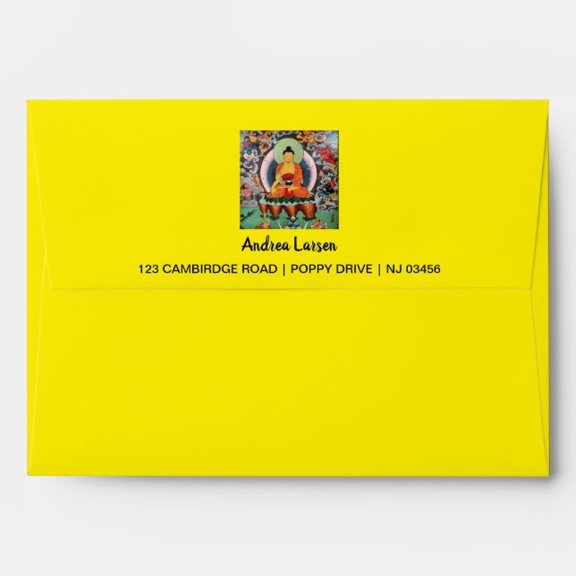 Buddha Shakyamuni - The Himalayas, Dharma, Nepal Envelope (Back (Top Flap))