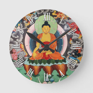Buddha Shakyamuni, Tibetan Buddhism, Nepal Round Clock