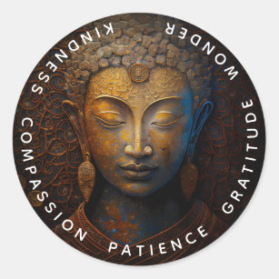 Buddha, Spiritual Meditation Classic Round Sticker