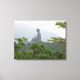 Buddha Statue in Hong Kong Canvas Print